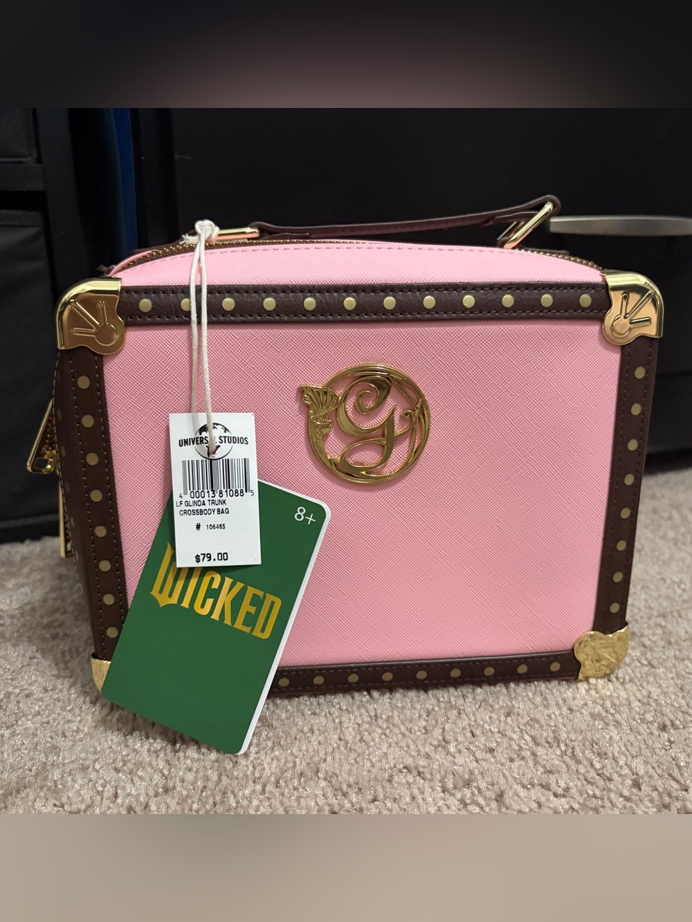Loungefly Wicked Glinda's Luggage Trunk Crossbody Bag NWT - Picture 1 of 9